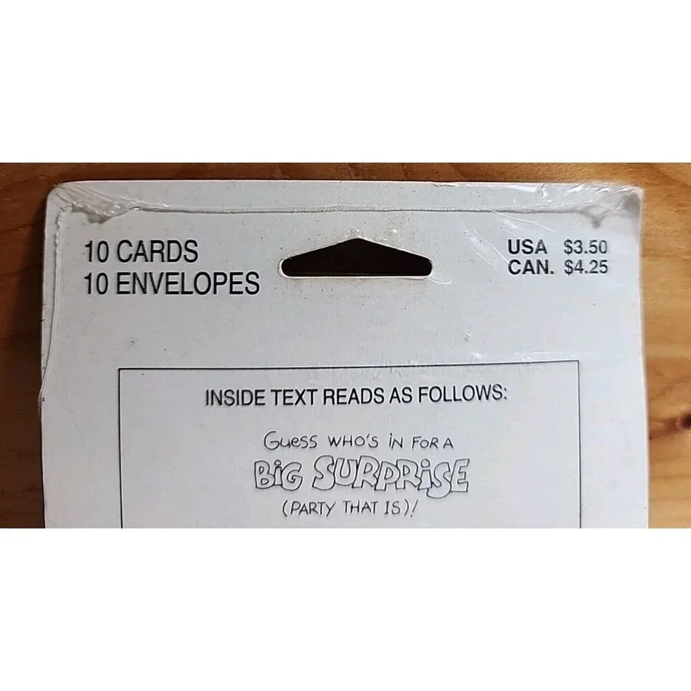 Vintage Surprise Party 10 Count Invitation Envelopes Carlton Cards Made In USA